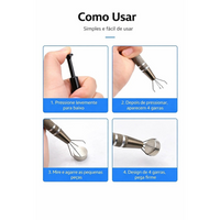 Pinça Pega Peças 4 Garras De Precisão Ferramenta Para Joias Strass Miçangas Pedras Pequenas Unhas Artesanato